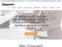 Tablet Screenshot of copycareoffice.co.uk
